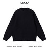 SDSA秋冬新款痞帅男装韩版纯色简约竖纹圆领针织衫百搭慵懒风毛衣 商品缩略图0
