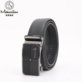 美都袋鼠（MDKANGROO）时尚MD309AM203-DA-M2男士皮带商务情人节送老公礼物父亲节皮带 黑色 115cm