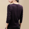 「自j」全新升级【铂金会员128/天猫169/差价41】(02239)洛诗琳新款莱赛尔天丝羊毛长袖T恤2025秋季正肩显瘦打底上衣 商品缩略图3