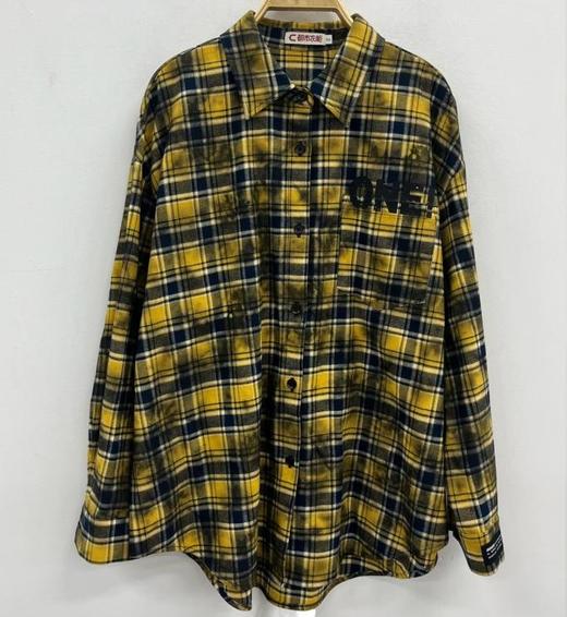 NC格子印字母长袖衬衫50902（黄）秋季 153210020321 商品图1