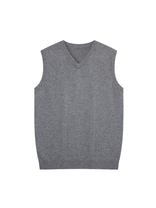 「3色可选」100%羊绒12针V领背心针织衫 商品图1