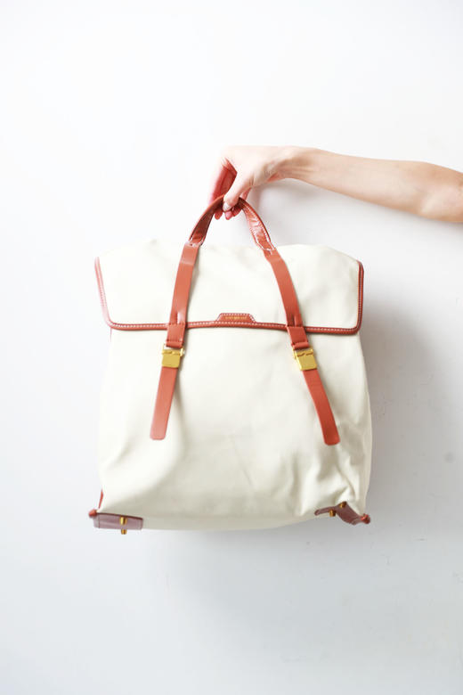 公文包+月牙包一起，大容量中性风复古丹宁牛皮双肩包背包C092360 商品图10