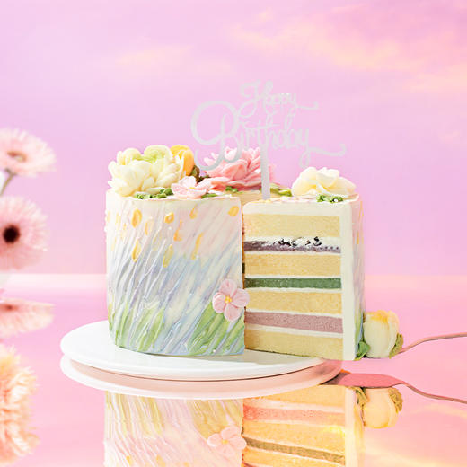 【伊甸花园】高颜值油画风小蛋糕，甜点界艺术咖，3种口味一次拥有！多色渐变奶油，如晨雾中伊甸园的朦胧美感，复刻花园的甜美时光，出片超省心！（广州幸福西饼蛋糕） 商品图3