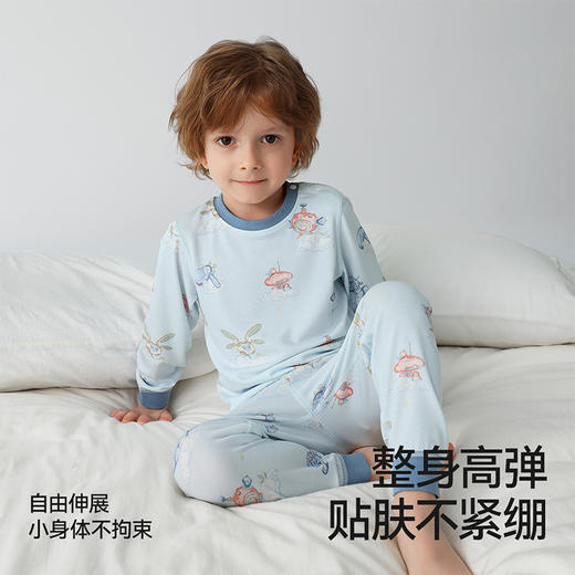 *【贝肽斯】儿童秋衣秋裤套装秋冬男童保暖内衣桑蚕丝打抗菌底睡衣女童 商品图5