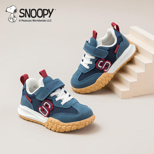 SNOOPY史努比童鞋男童跑步鞋秋季新款轻盈缓震透气网面软底休闲运动鞋27-37 商品图7