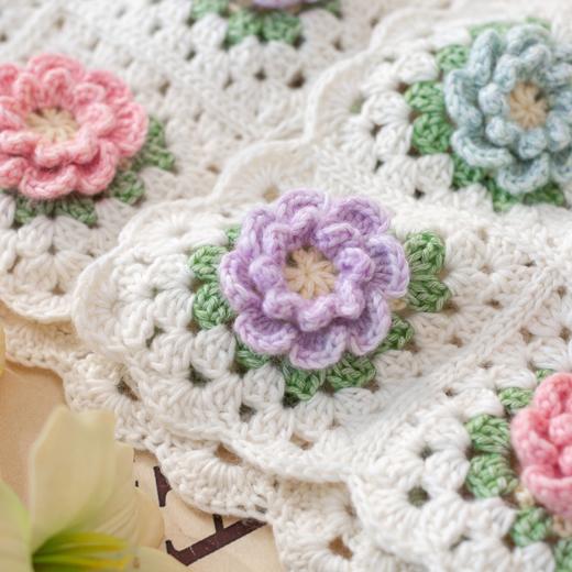 苏苏姐家云朵花饰马甲手工编织自制DIY钩针材料包毛线团打发时间 商品图2