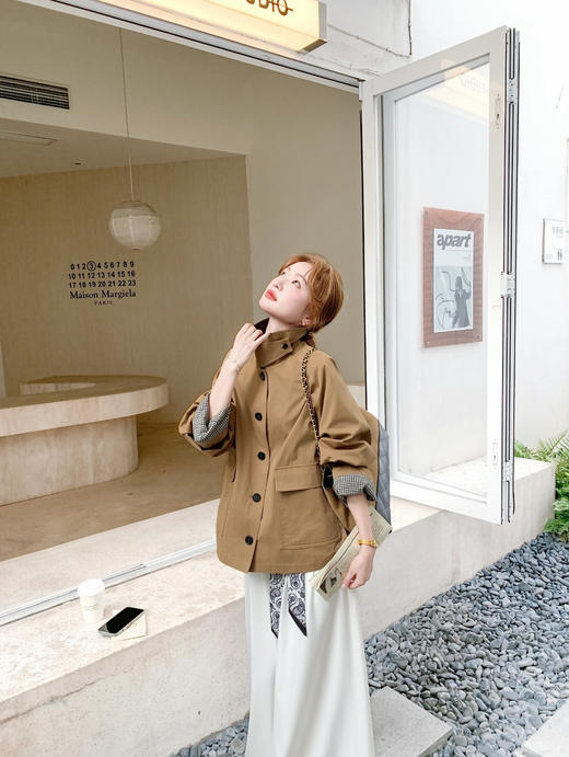 ICICLE之禾 25秋季新款高密斜纹棉夹克巴恩风短外套（SS） 商品图8