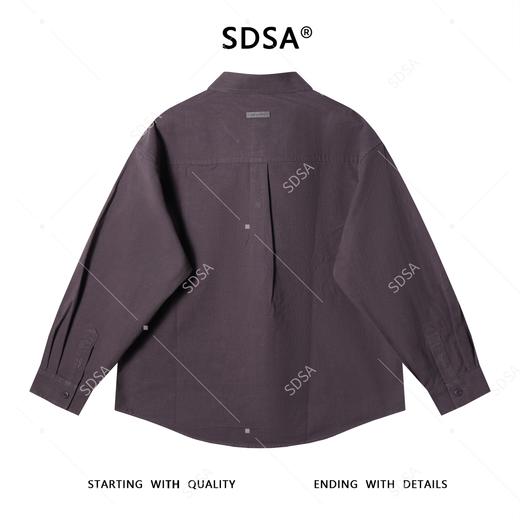 12475SDSA男士秋冬新款痞帅男装韩版休闲纯色口袋纽扣翻领长袖衬衫百搭 商品图5