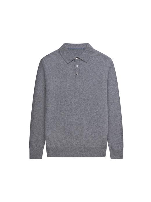 「2色可选」100%羊绒12针Polo针织衫 商品图0