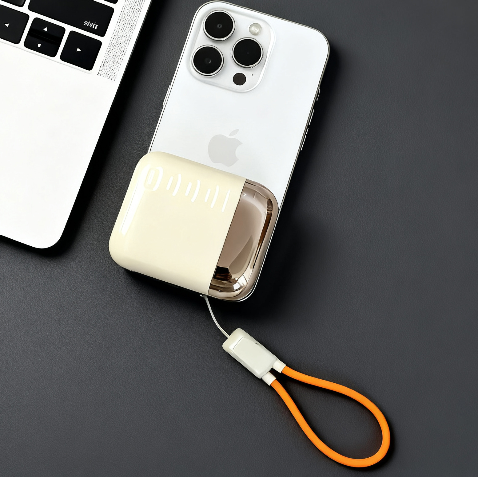 热卖！ 3C认证！幻响i-mu 轻奢便携充电宝 移动电源  自带双线 揣兜就走 大容量 超级快充 / 4合1快充数据线