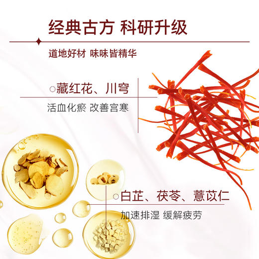 Hersemlab禾芯之研红花蕲艾暖阳丸藏红花精油泡脚丸 28颗/盒 商品图3