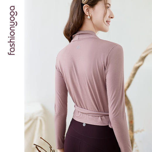 凡圣瑜伽优雅系带长袖外搭 F15371 商品图4