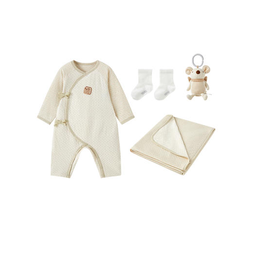 【商场同款】英氏婴儿礼盒四季小宝宝衣服送礼新生玩偶礼盒4件套 商品图4