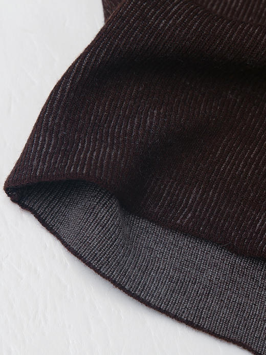 复古方领针织衫女 秋冬内搭长袖上衣 修身显瘦短款打底衫 商品图4