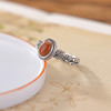 【鸿运鲤鱼】S925纯银南红玛瑙鲤鱼蛋面椭圆形开口戒指【CW-JZ07231】 商品缩略图1