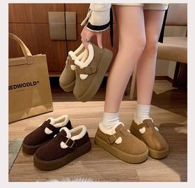 【YW】无忧购 百搭雪地靴厚底勃肯鞋女毛毛鞋冬季超暖女款鞋子2538（截单后3-5天发货）