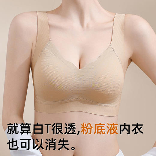 SDE-A35#  一体式固定杯反重力大码内衣女无钢圈聚拢收副乳防下垂文胸罩（单件） 商品图3
