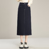 时髦牛仔半身裙，中长款垂感修身直筒裙高腰开叉一步裙MYX-PH-1761-L 商品缩略图0