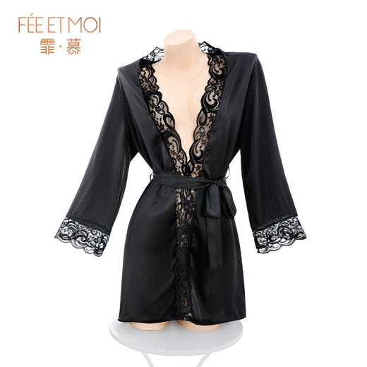 【情趣内衣】霏慕 欲影蕾丝花边睡袍ZY6171 商品图8