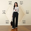 【严选】孟子义代言诗凡黎雪尼尔直筒拖地西装裤2025秋新款高腰垂感休闲裤7GA151301 商品缩略图1
