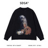 25076SDSA男士秋冬新款痞帅男装美式复古人物印花圆领卫衣嘻哈百搭时尚 商品缩略图1