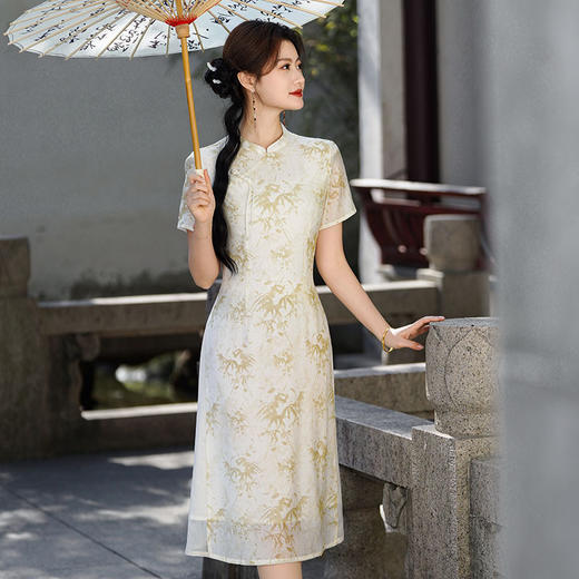 天丝精品新中式旗袍YD06305 商品图2
