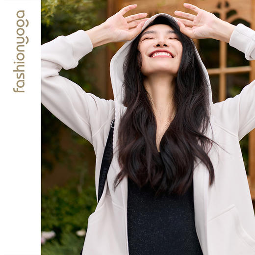 凡圣瑜伽宽松连帽拉链外套 F15853 商品图6