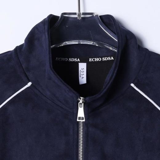 WT228SDSA男士秋冬新款痞帅男装潮牌拉条绒面拉链立领卫衣百搭时尚上衣 商品图2