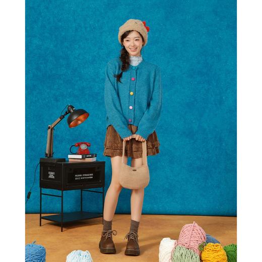 复古彩扣百搭开衫毛衣-纪念日百货门店同款166543101 商品图3