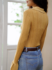 60极细美丽诺羊毛 麦秆黄POLO领套头毛衫FCF3WST072 商品缩略图8