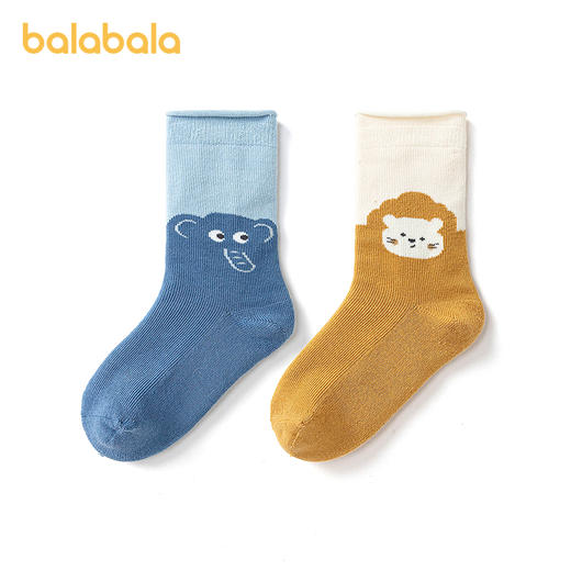 巴拉巴拉宝宝袜子冬季保暖袜婴幼儿短袜防着凉两双装 商品图4