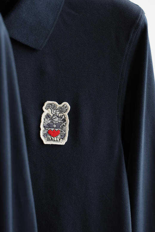 BA11Y 复古盾牌 丝光拉架 翻领长袖POLO CX221 商品图5