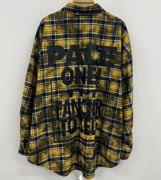 NC格子印字母长袖衬衫50902（黄）秋季 153210020321 商品图2