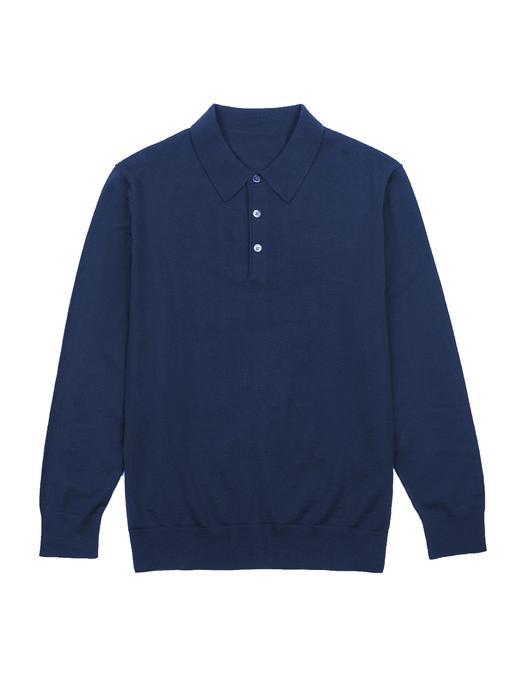 「6色可选」100%超细羊绒16针Polo针织衫 商品图2