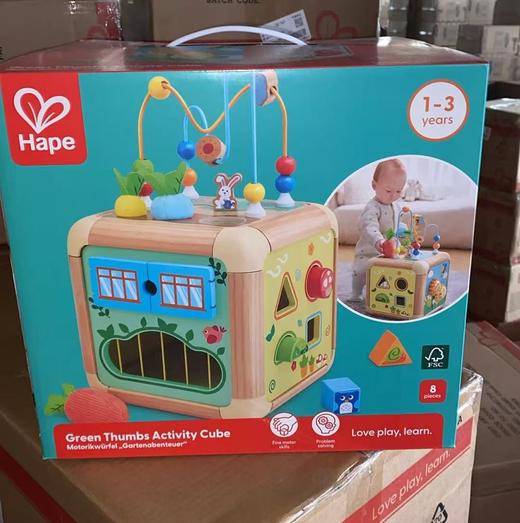 hape胡萝卜游戏盒六面体益智早教婴幼儿安抚玩具新生宝宝礼物 商品图3
