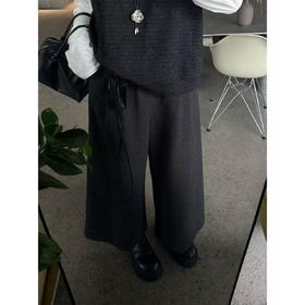 25AW上新【现货折上95折】 佳佳同款【木质调香】后腰半松紧口袋毛呢西装裤秋冬宽松休闲气质