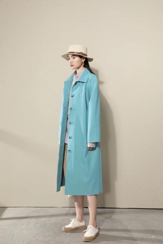 LNNNS 翻领蓝绿色风衣外套 17188 商品图2