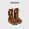 lost in echo2025秋冬新款时尚立体绗缝羊反绒保暖厚底增高雪地靴 商品缩略图0