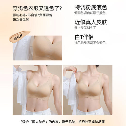 SDE-A35#  一体式固定杯反重力大码内衣女无钢圈聚拢收副乳防下垂文胸罩（单件） 商品图2