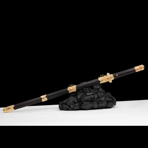 飞天唐刀 镀黄金款 汉唐收藏刀剑 龙泉沈广隆宝剑一体刀剑 未开刃 商品图2