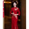 新中式敬酒服新娘高级感红色鱼尾旗袍订婚礼服LSB3041 商品缩略图0