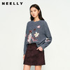 NEELLY纳俪商场同款秋季新款百搭减龄针织衫女设计感卡通印花上衣N25094A04624 商品缩略图0