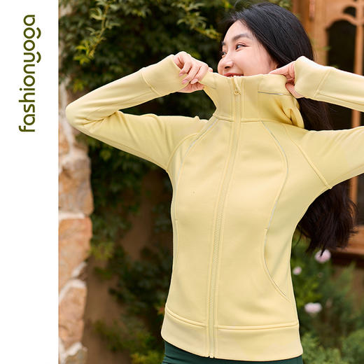 凡圣瑜伽修身连帽开衫外套 F15852 商品图9