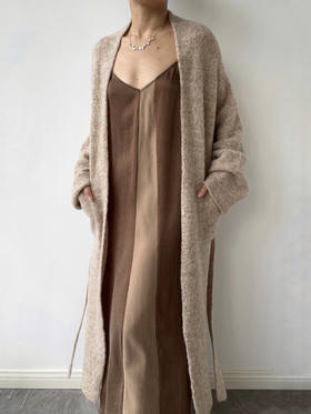 DONSEE10｜DS10AW2503-C 岩砂米 肌理针织长外套