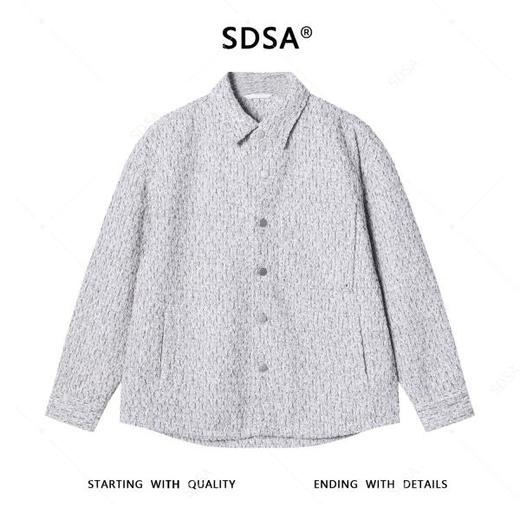 5592SDSA男士秋冬新款痞帅男装轻奢小香风纽扣翻领长袖衬衫百搭时尚 商品图1