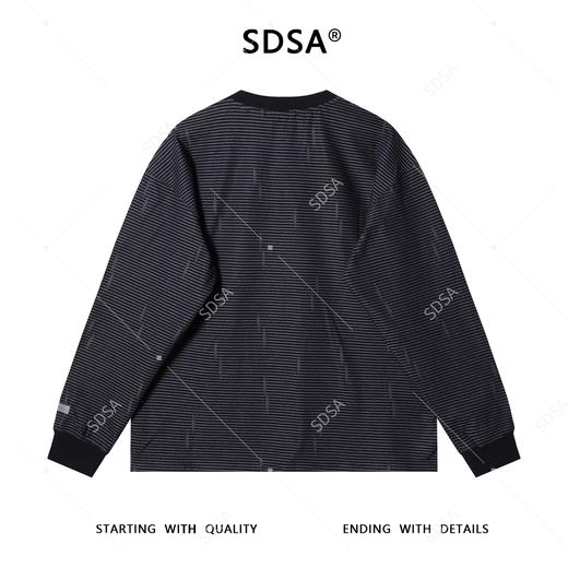 8616SDSA男士秋冬新款痞帅男装韩版撞色条纹套头圆领卫衣百搭宽松上衣 商品图5