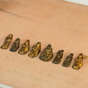 清	铜鎏金八仙人物配饰一组