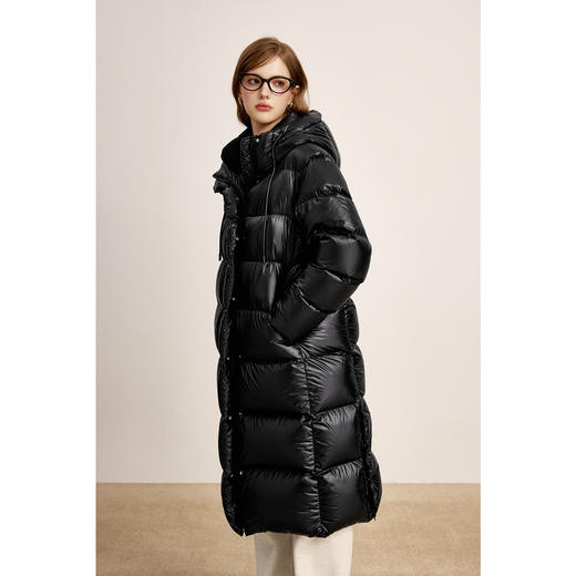 【商场同款】诗凡黎90鸭绒连帽中长羽绒服2024冬新款女3FB780141 商品图2