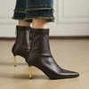 【预售5天】尖头高跟短靴女秋冬新款气质百搭细跟欧美风瘦瘦靴HB&1290 商品缩略图1