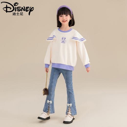 迪士尼女童加绒卫衣一体绒儿童打底衫半高领秋冬女大童上衣冬季潮 商品图4